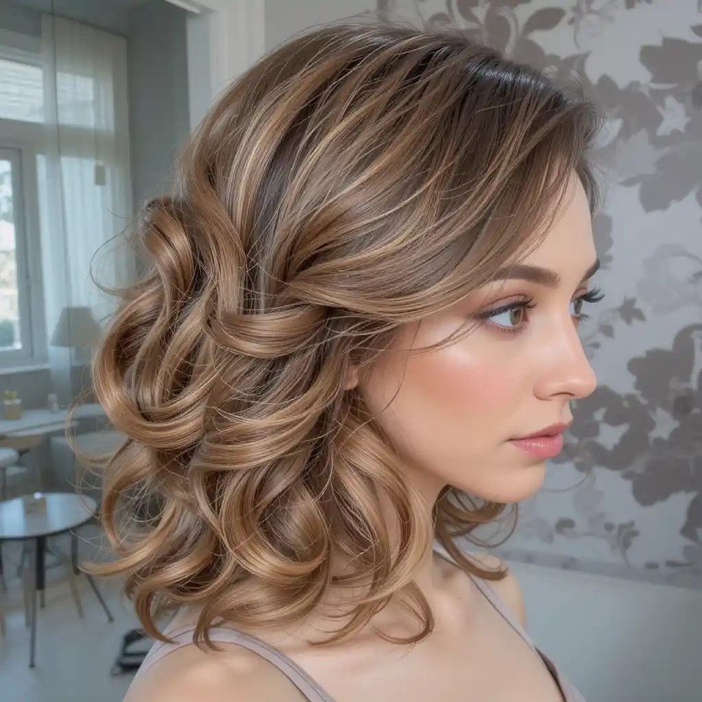 Side Swept Curls