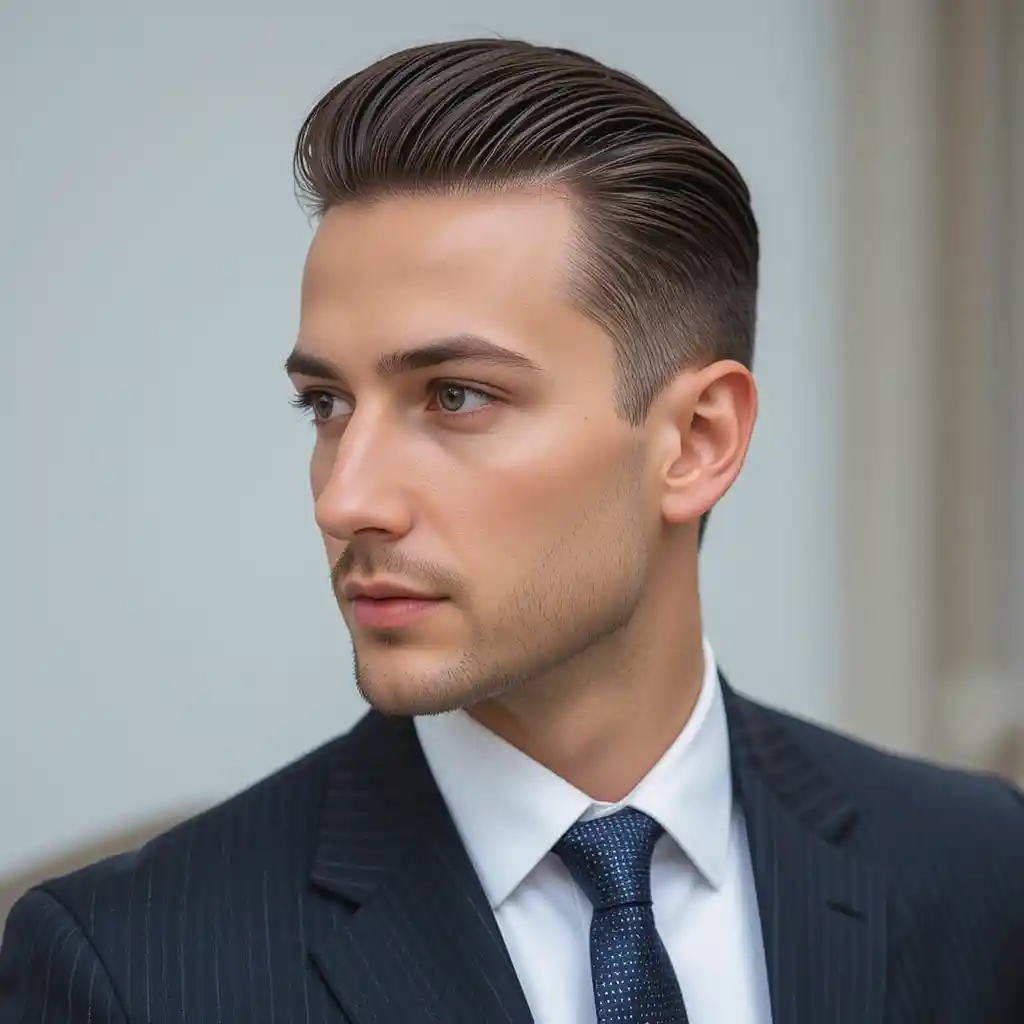 Slicked-Back Hair