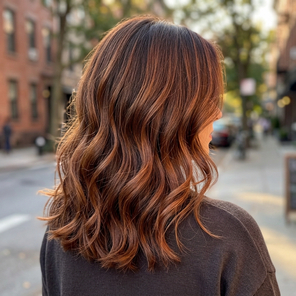 Auburn Babylights and Balayage for Fine Hair
