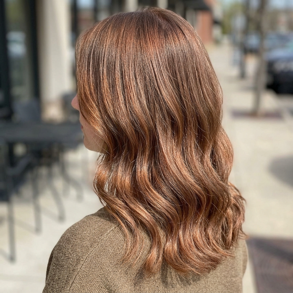 Auburn Babylights on Light Brown Hair
