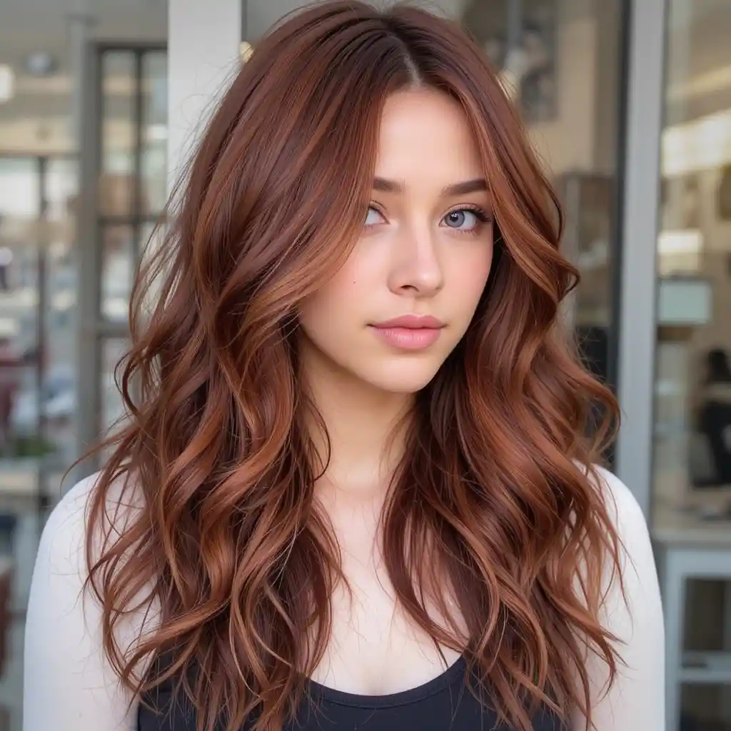 Auburn Red with Honey Streaks