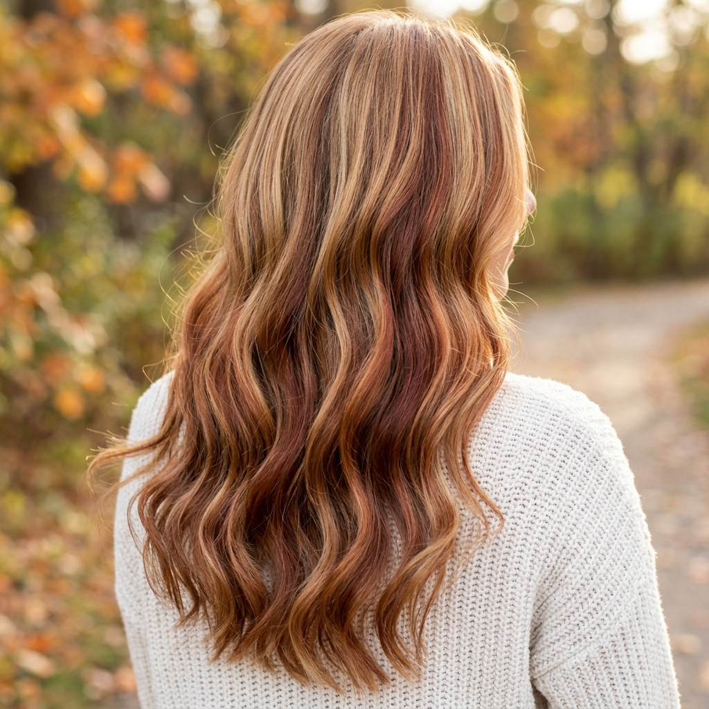 Auburn Reverse Balayage for Blondes