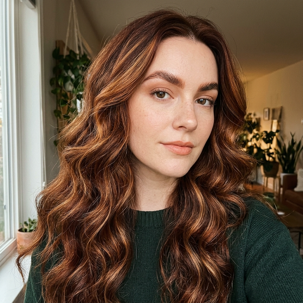 Auburn Tortoiseshell Waves With Dual-Tone Brows