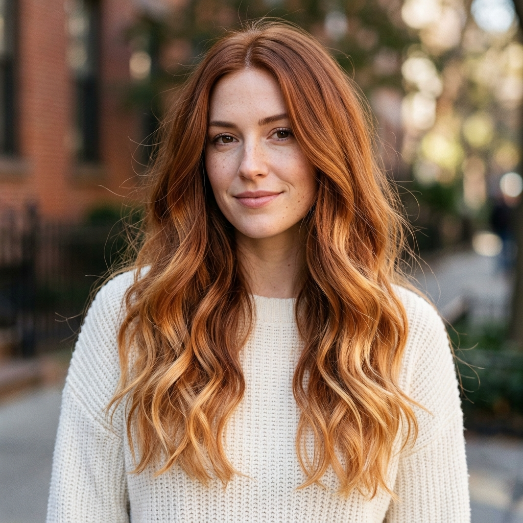 Auburn-to-Strawberry Ombré