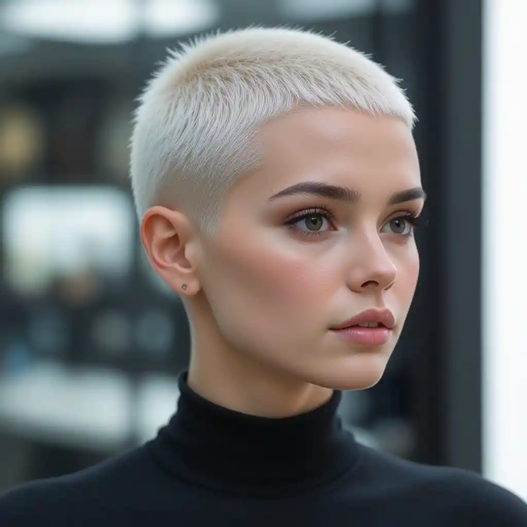 Bleached Buzz Cut