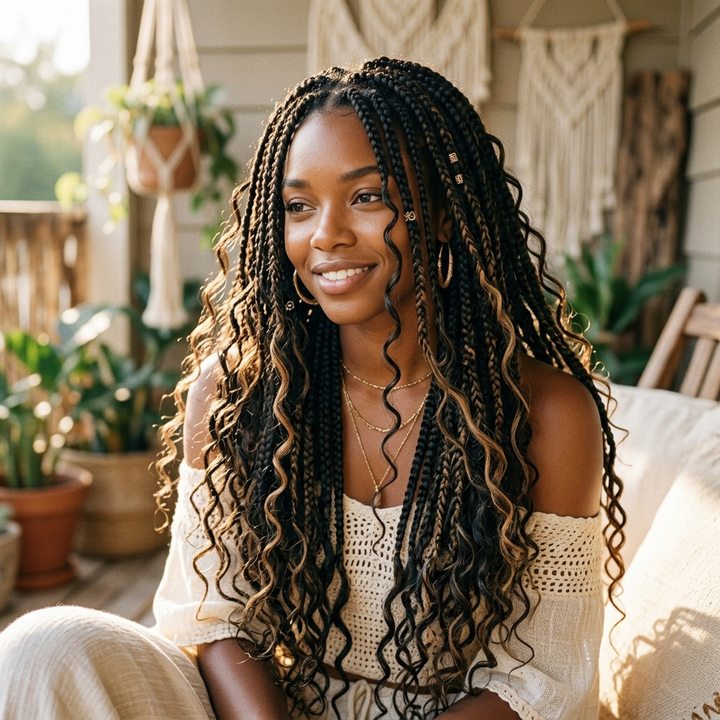 Boho Inspired Box Braids