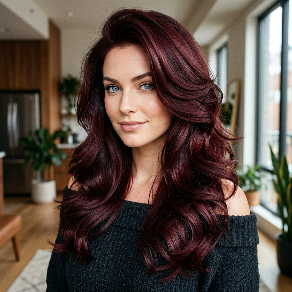 Burgundy Auburn Bombshell Blowout