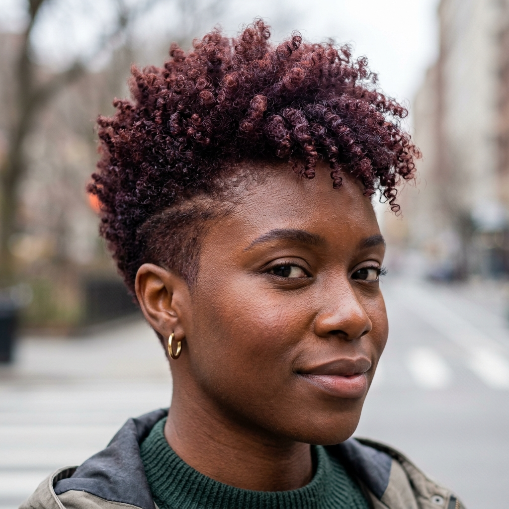 Burgundy Auburn Tapered TWA