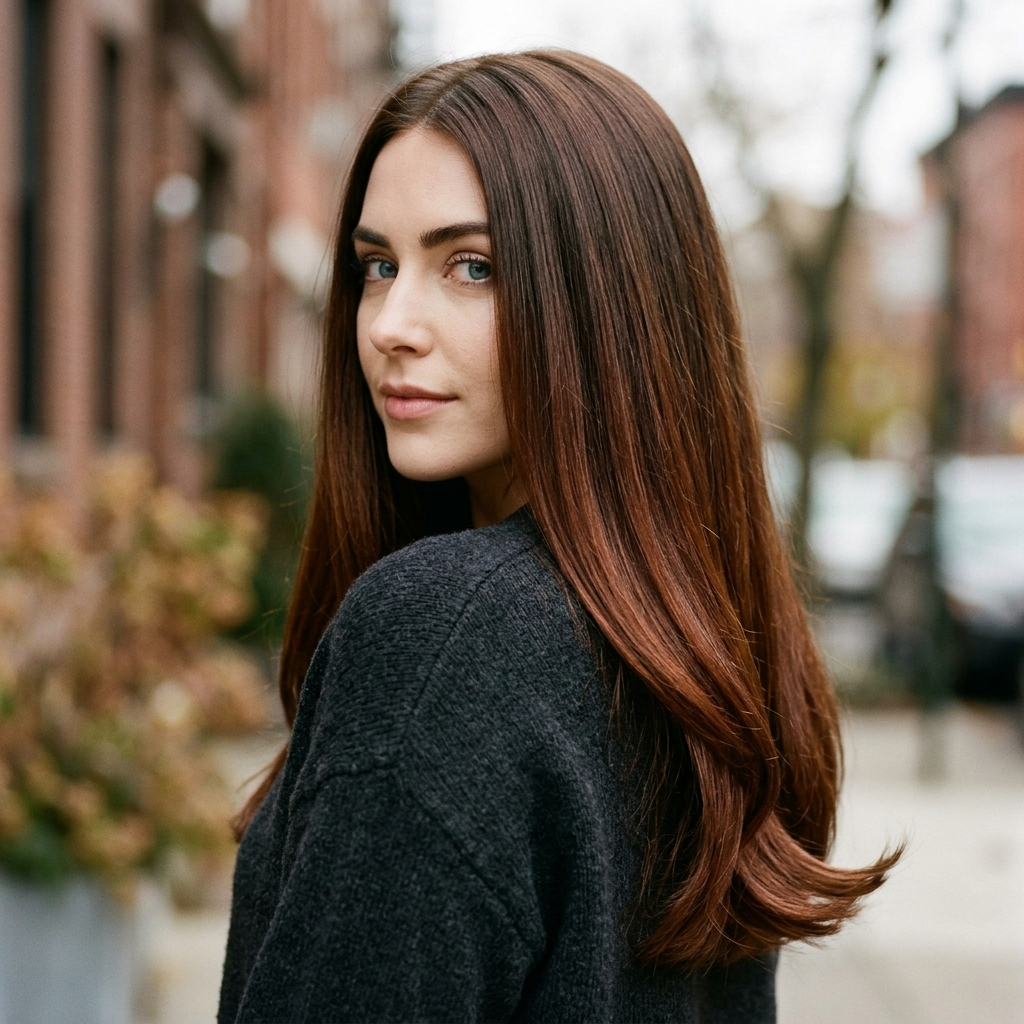 Chestnut-to-Auburn Color Melt