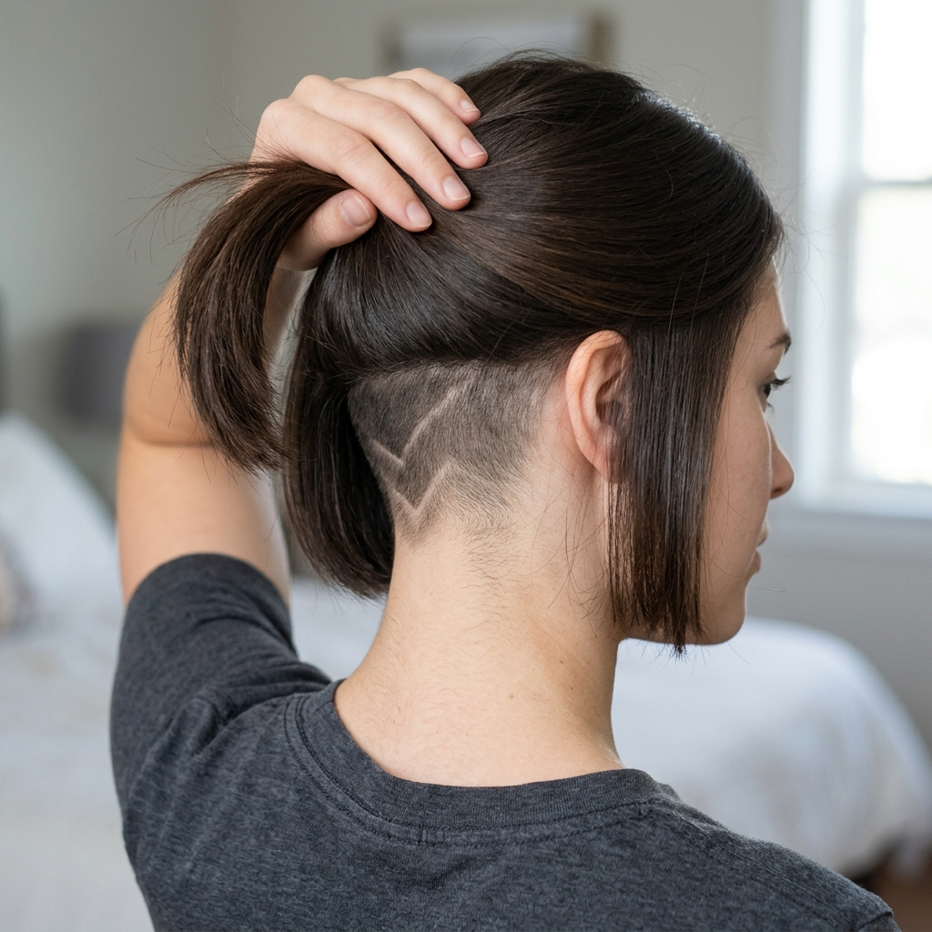 Chin Bob with a Hidden Undercut
