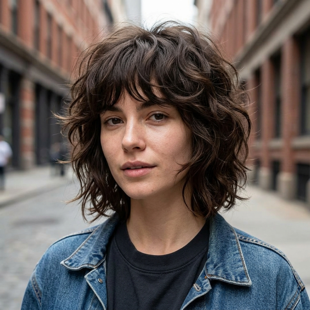 Chin Length Wolf Cut