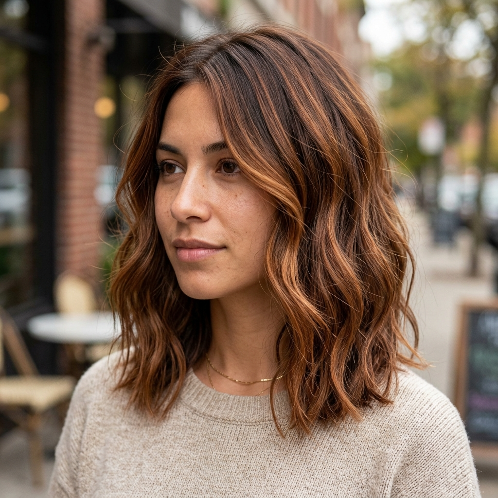 Cinnamon Auburn on a Wavy Lob