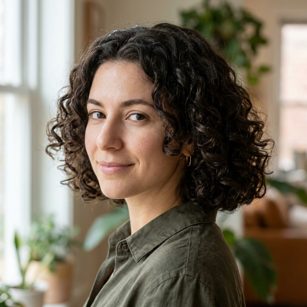 Classic Blunt Curly Bob