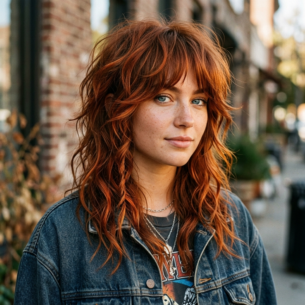 Copper Auburn Wolf Cut