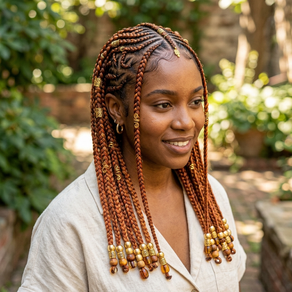 Copper Fulani Braids