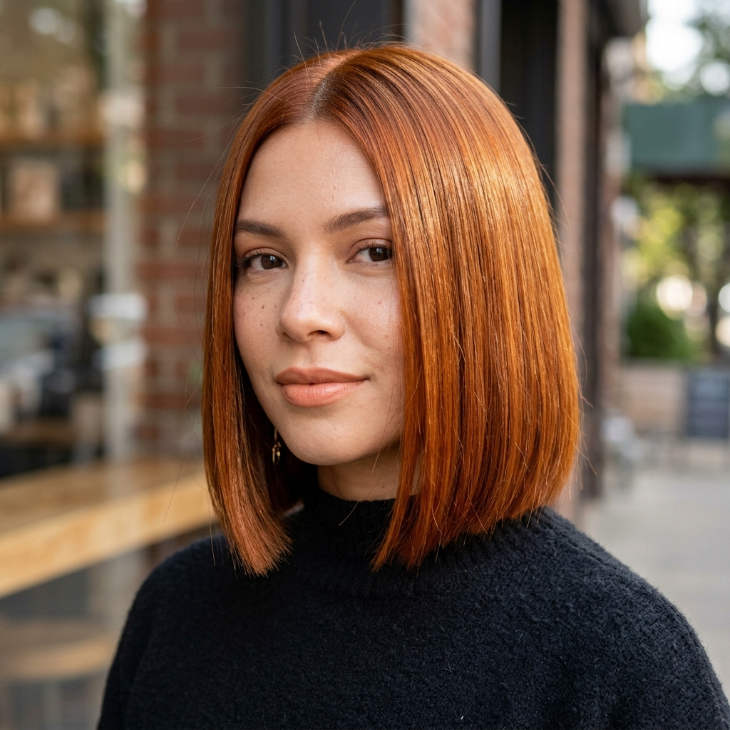 Copper Glossed Chin Bob