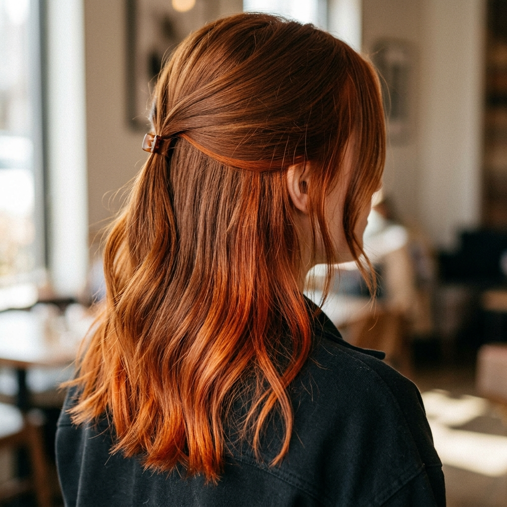Copper-Red Peekaboo Underlights on Auburn