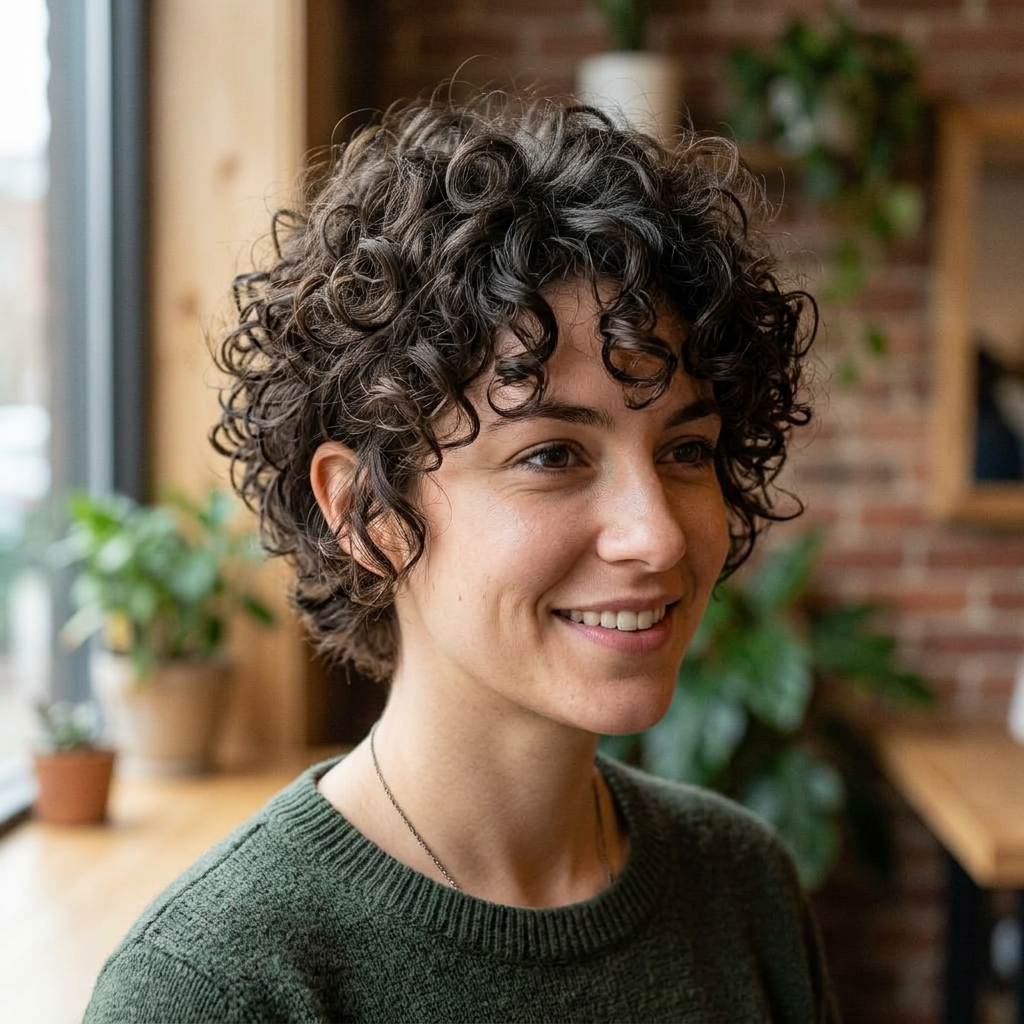 Curly Pixie Shag