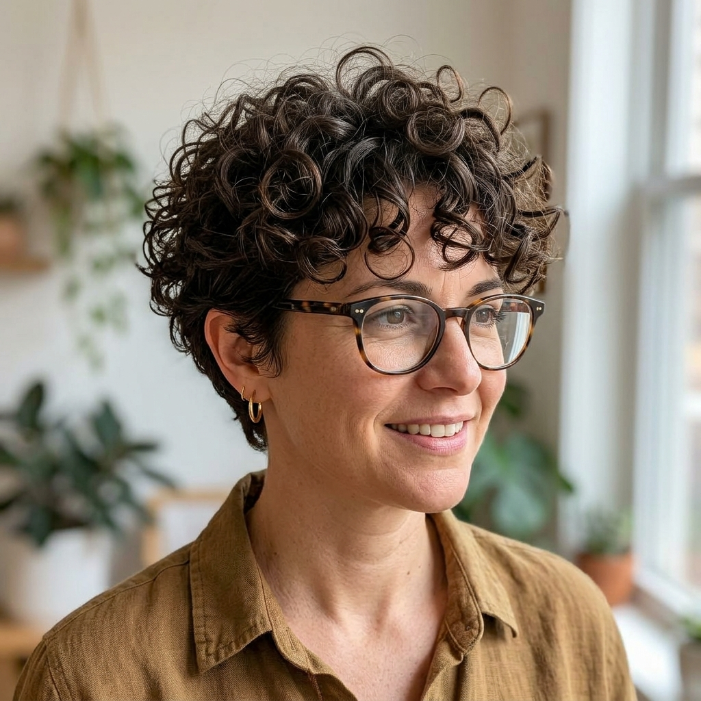 Curly Pixie Shag