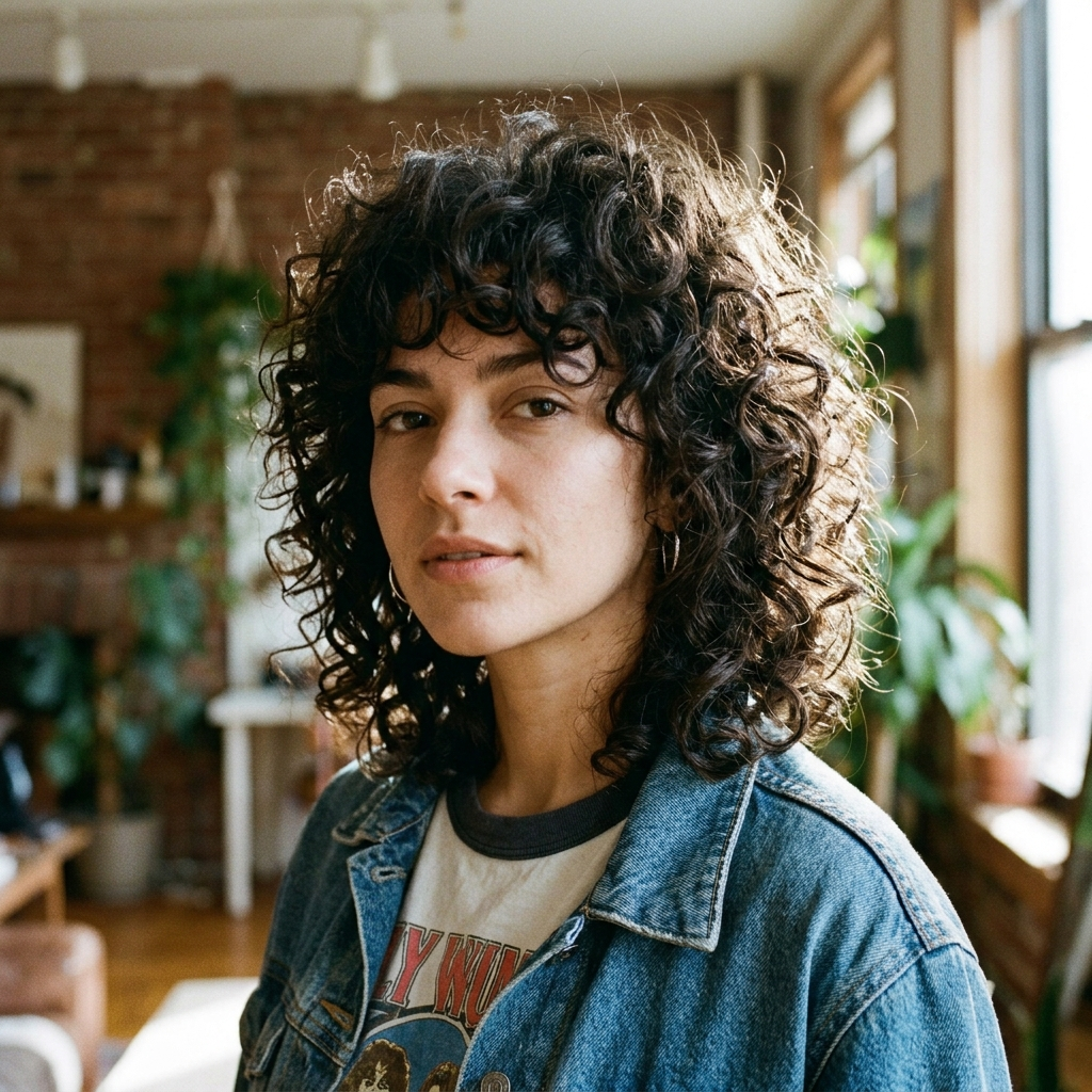 Curly Shag Bob