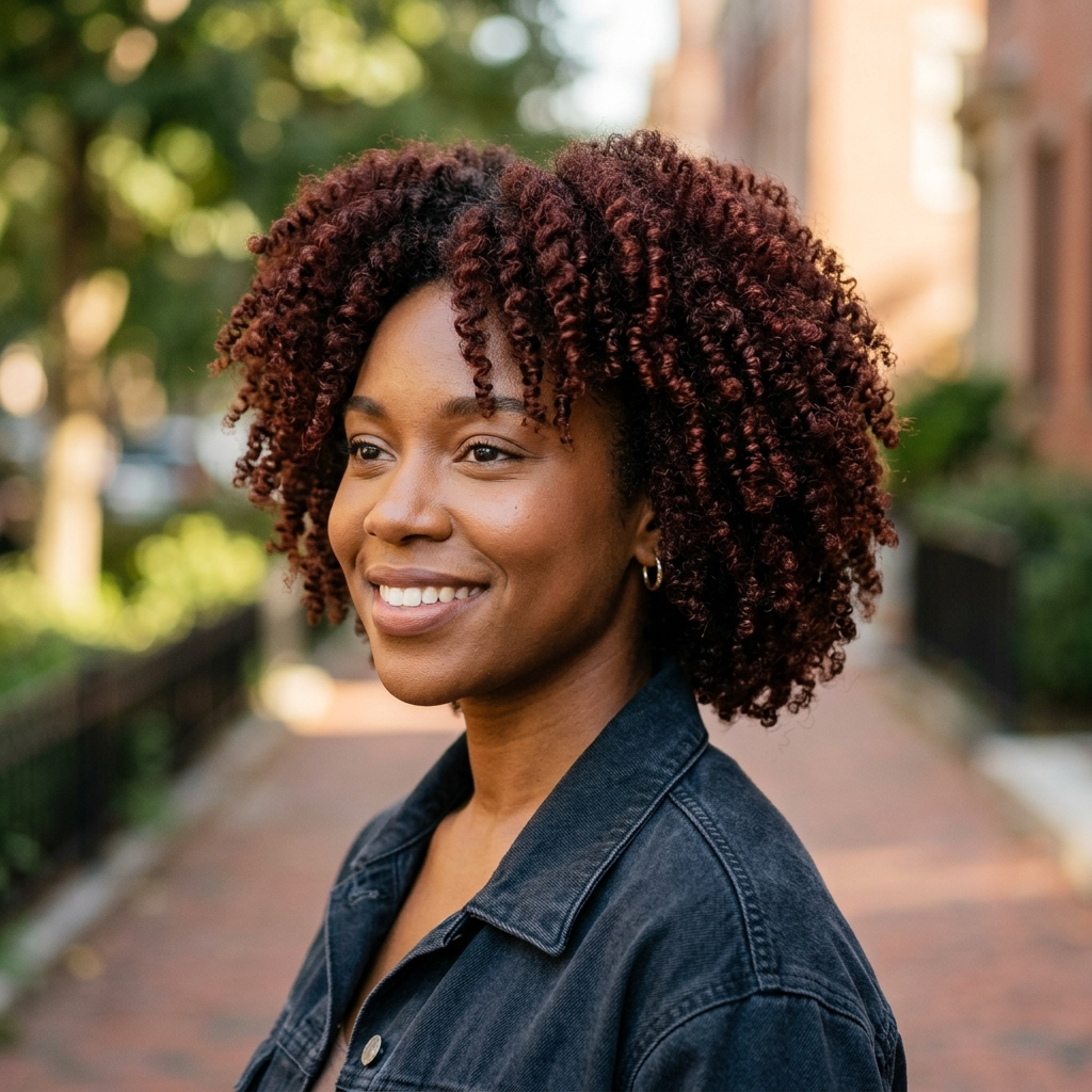 Deep Auburn Wash and Go Coils