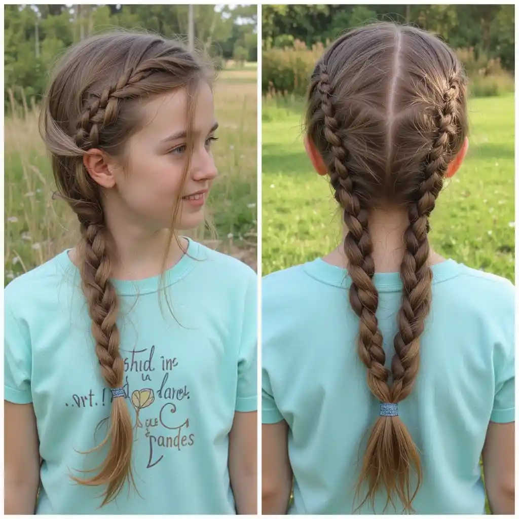Double French Braids