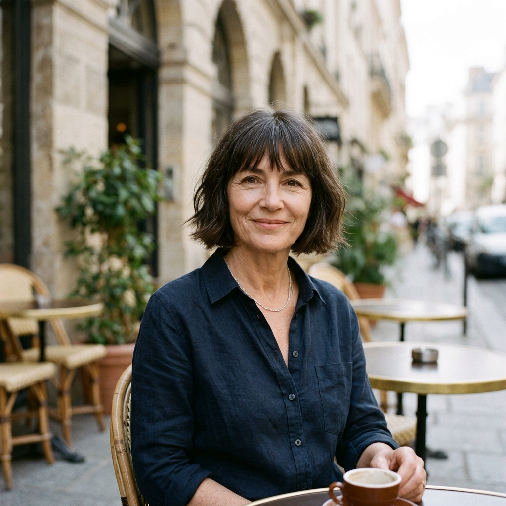 French Bob with Brow-Skimming Bangs