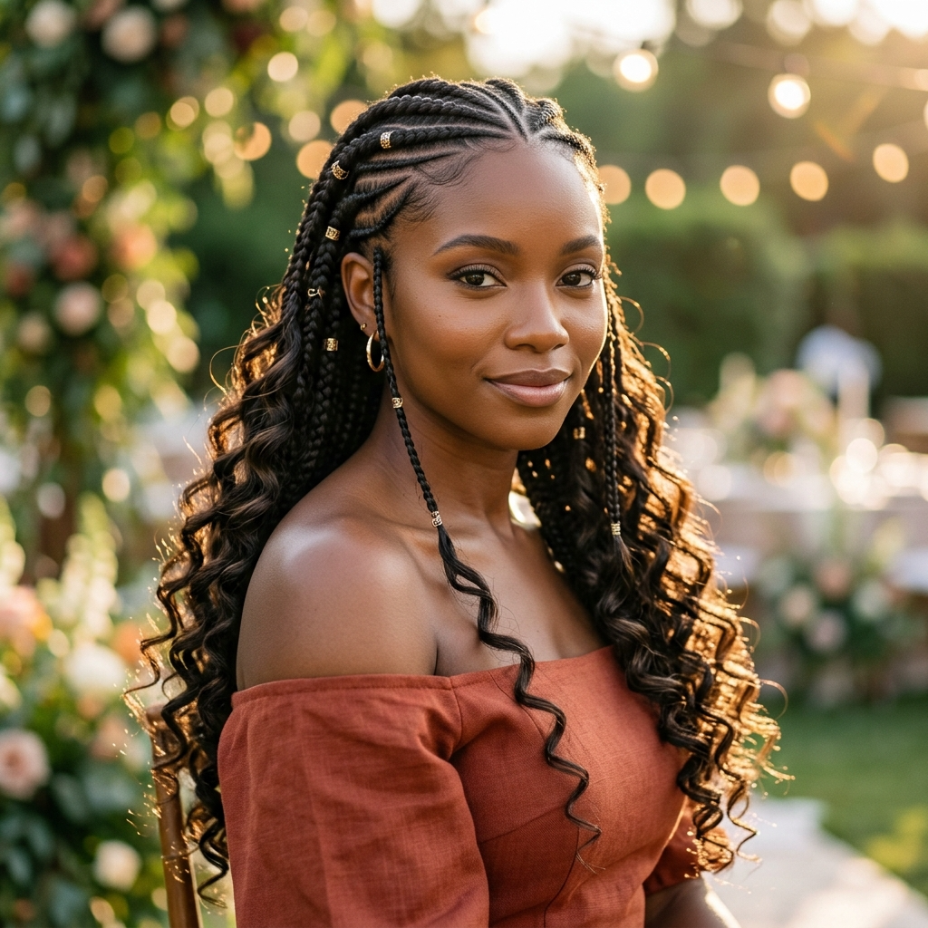 Fulani Braids with French Curls