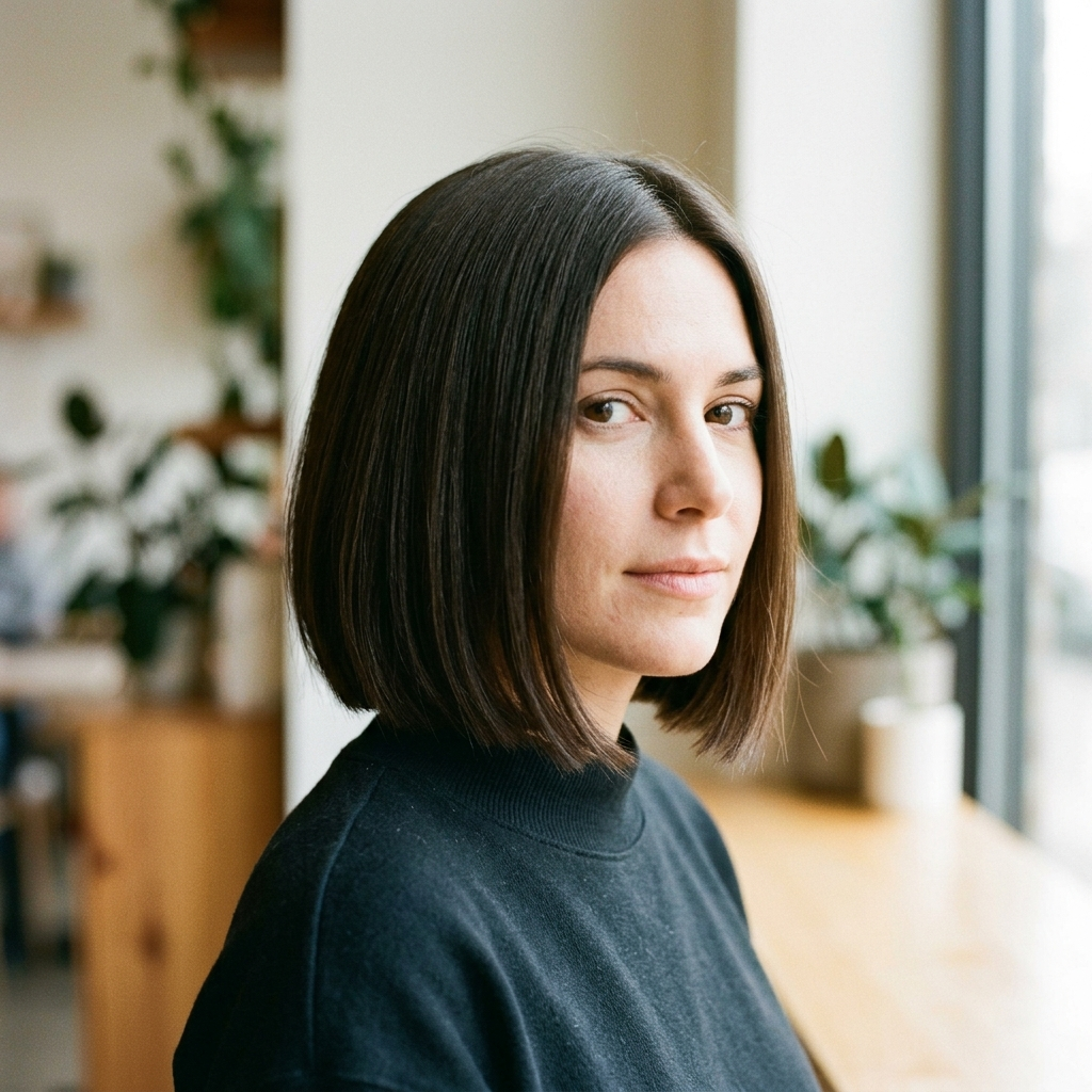 Ghost Layered Bob for Thick Straight Hair