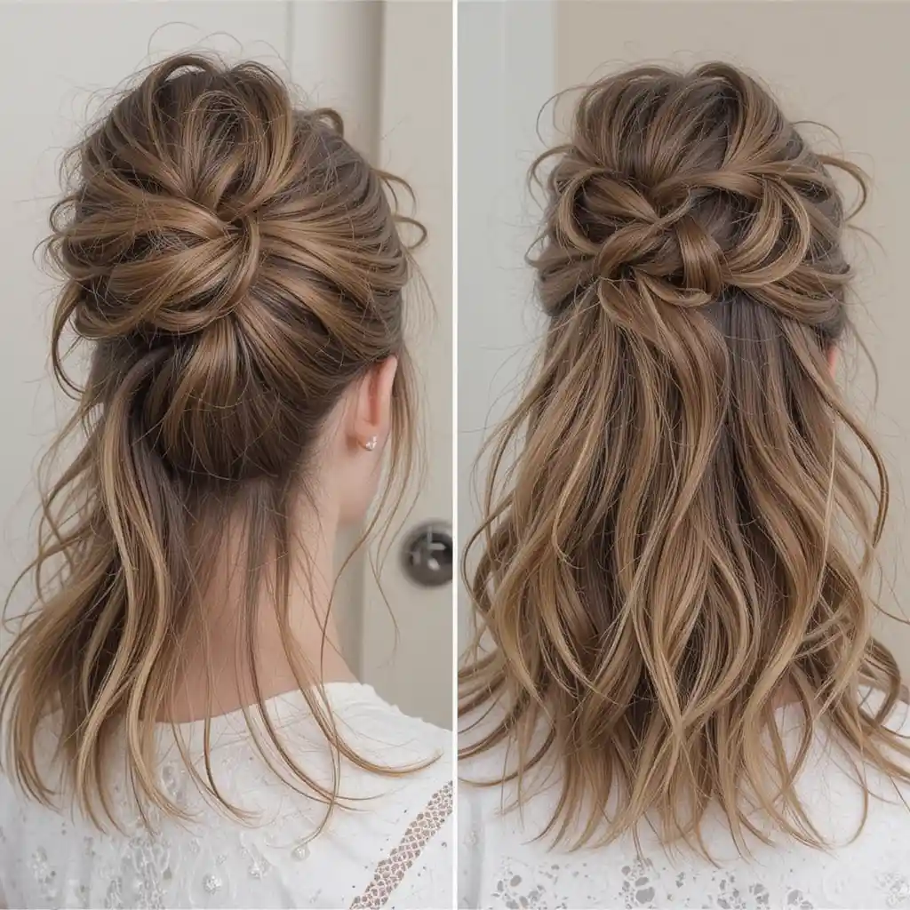 Half-Up, Half-Down Top Knot