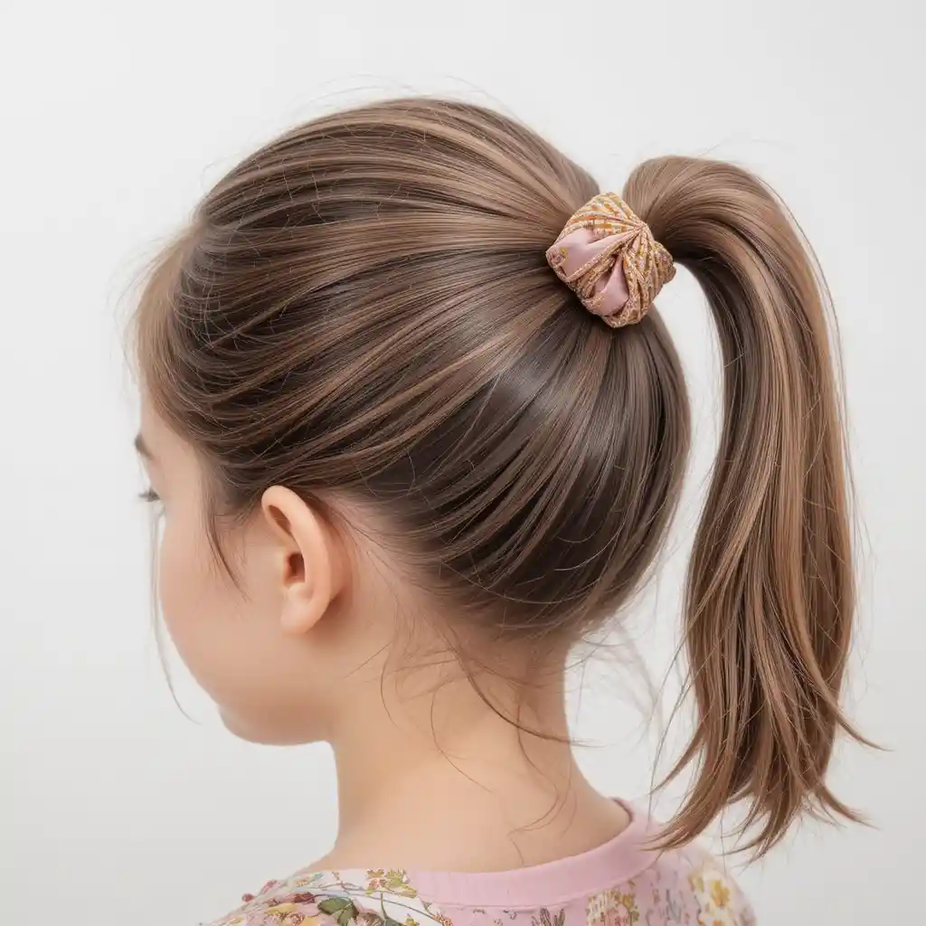 High Ponytail with Ribbon