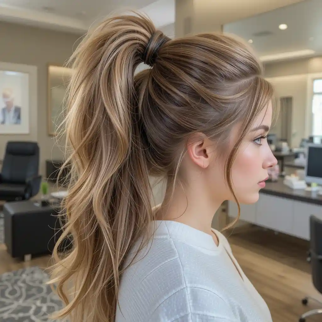 High Voluminous Ponytail