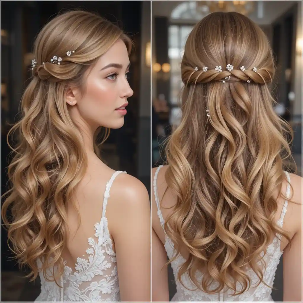 Hollywood Waves with Side Part