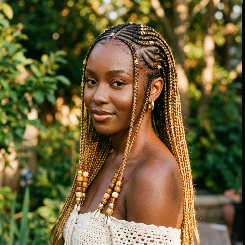 Honey Blonde Fulani Braids
