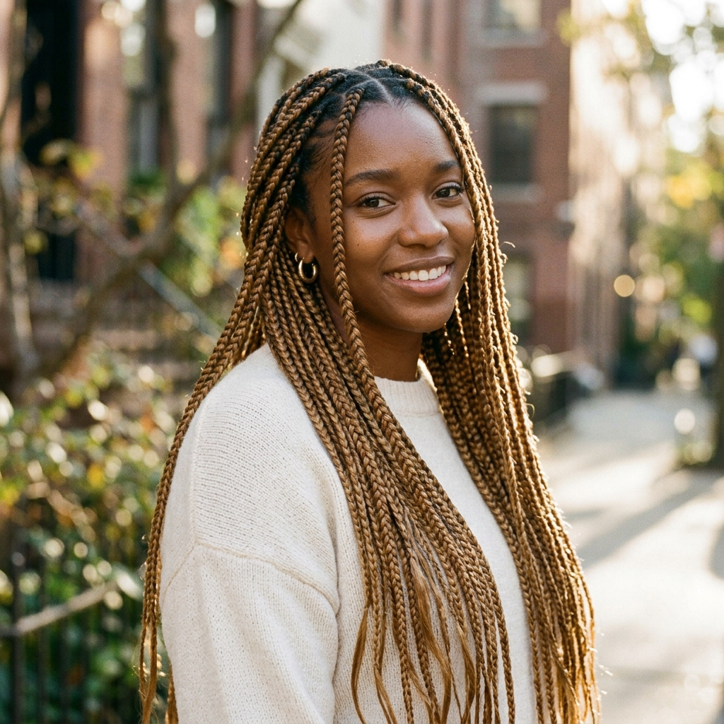 Honey Brown Box Braids