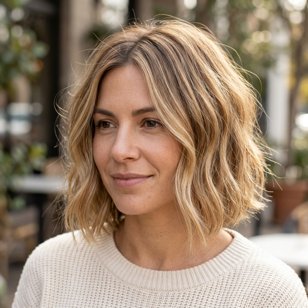 Lived In Bronde Bob with Babylights