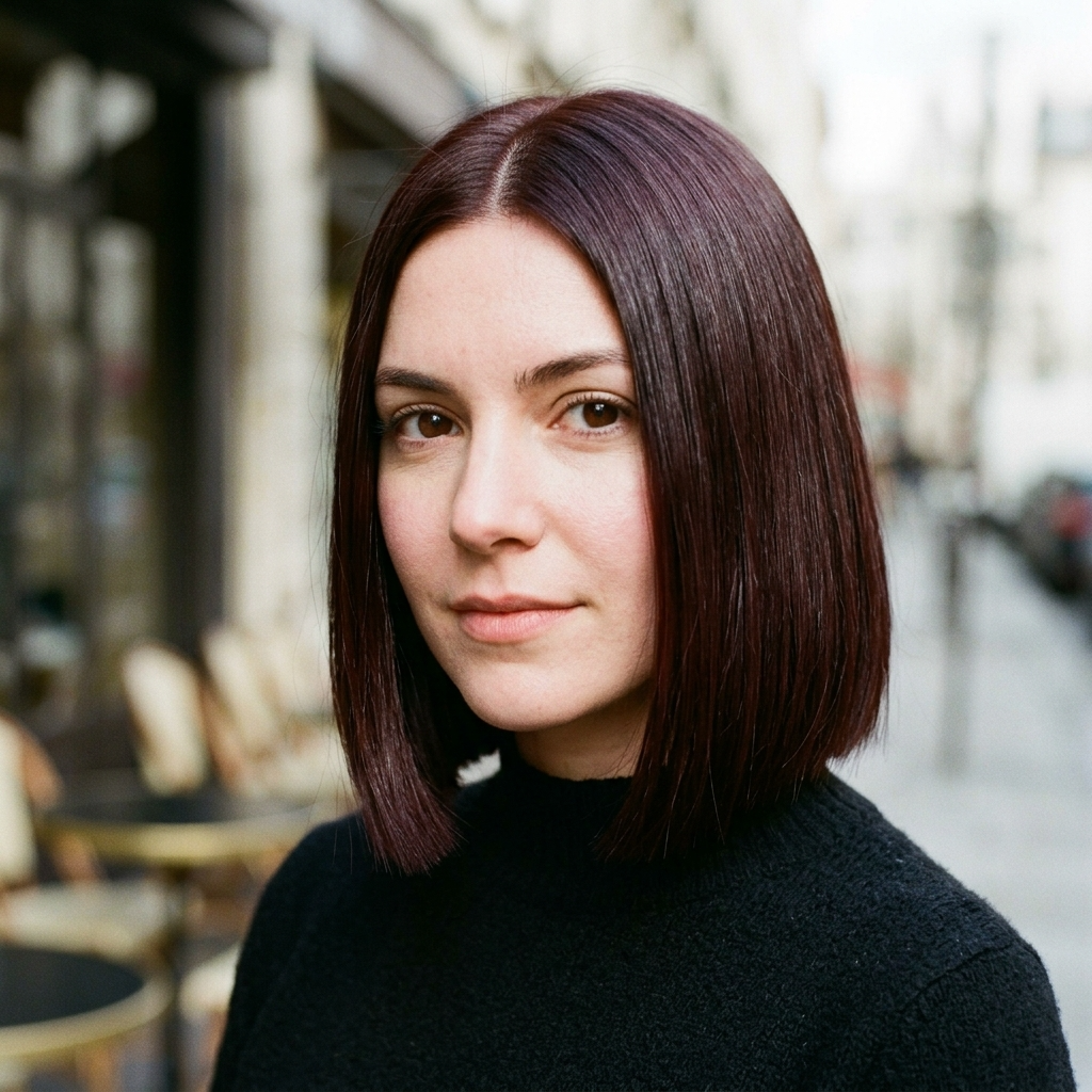 Mahogany Auburn Blunt Bob