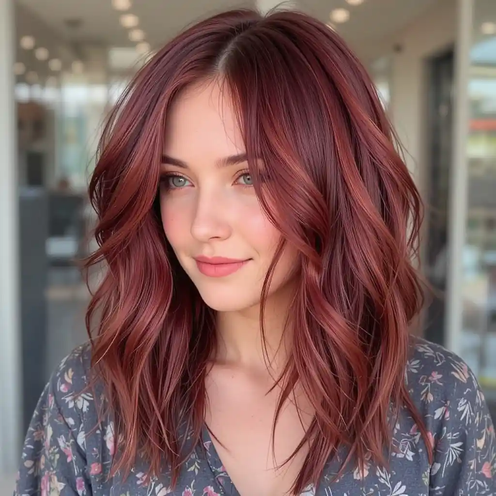 Mahogany Red Tousled Layers