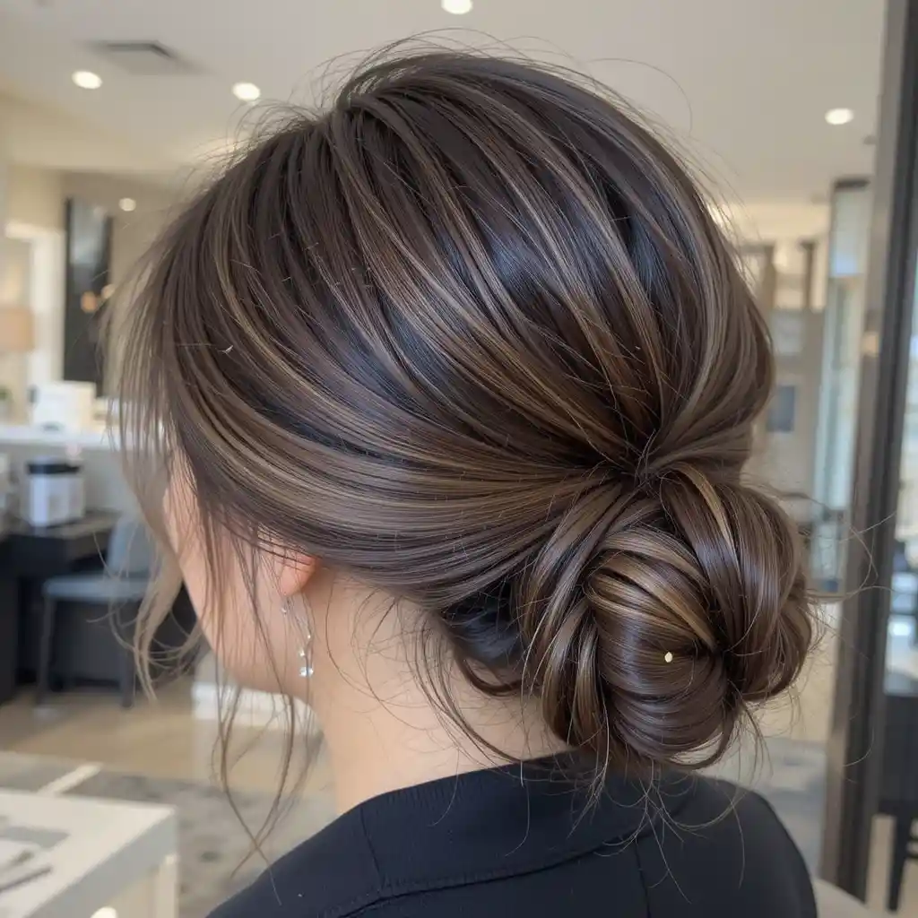 Messy Yet Sleek Bun