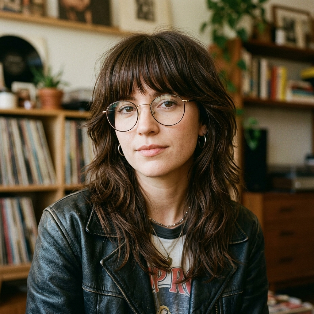 Mod Shag with Full Brow-Length Bangs