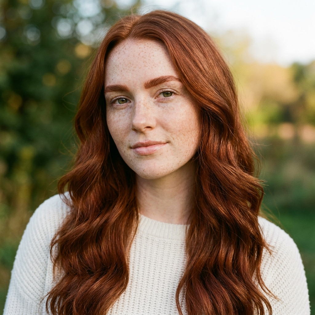 Natural Redhead Gloss With Ginger Brown Brows