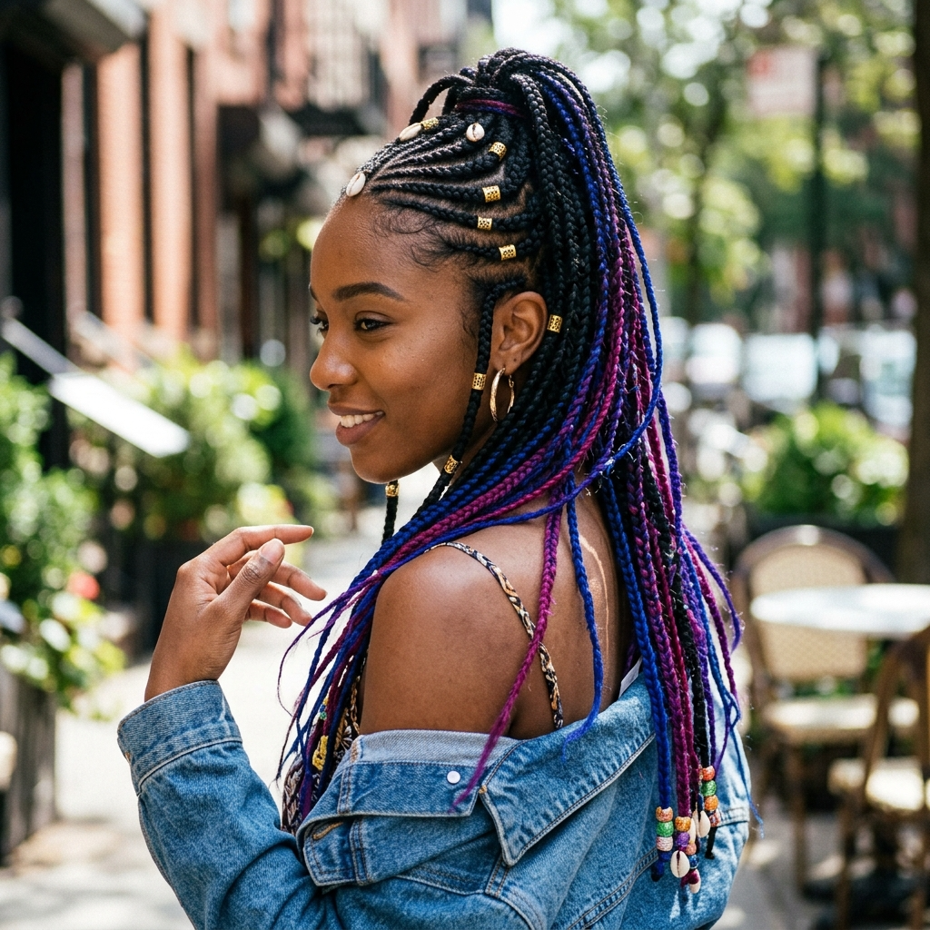 Peekaboo Color Fulani Braids
