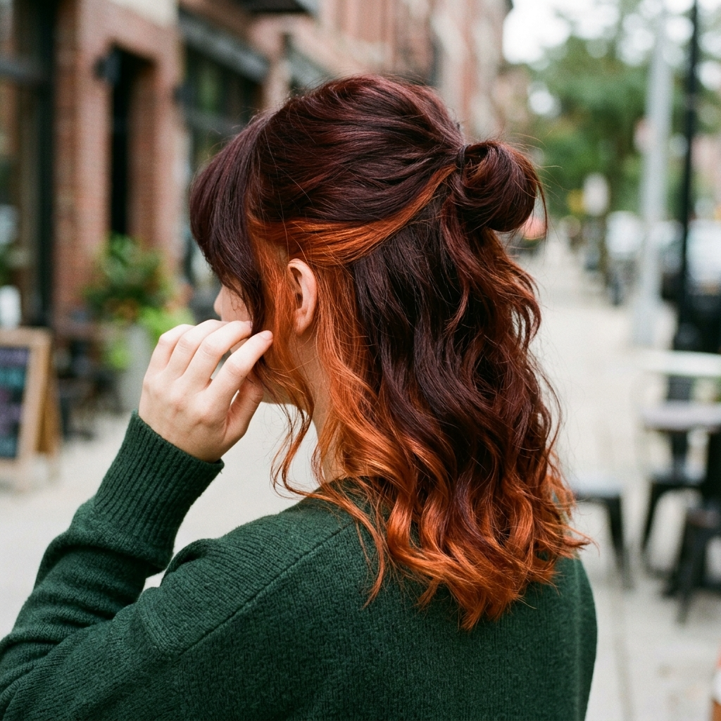 Peekaboo Copper Under Dark Auburn