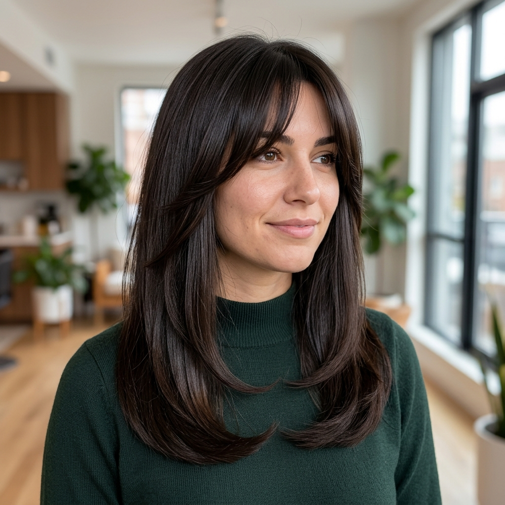 Polished Shag for Thick, Straight Hair
