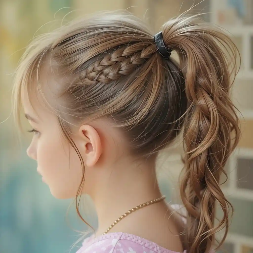 Reverse Braided Ponytail