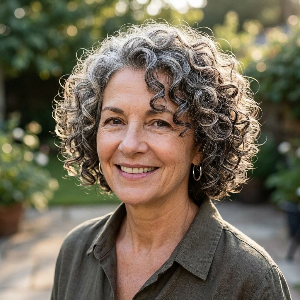 Rounded Curly Bob (Type 3 Curls)