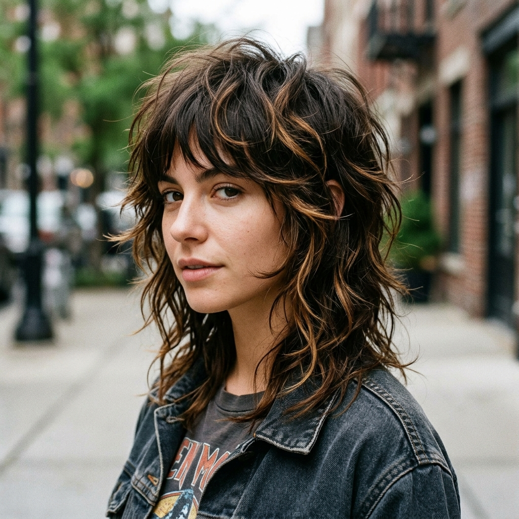Short Wolf Cut with Choppy Bangs