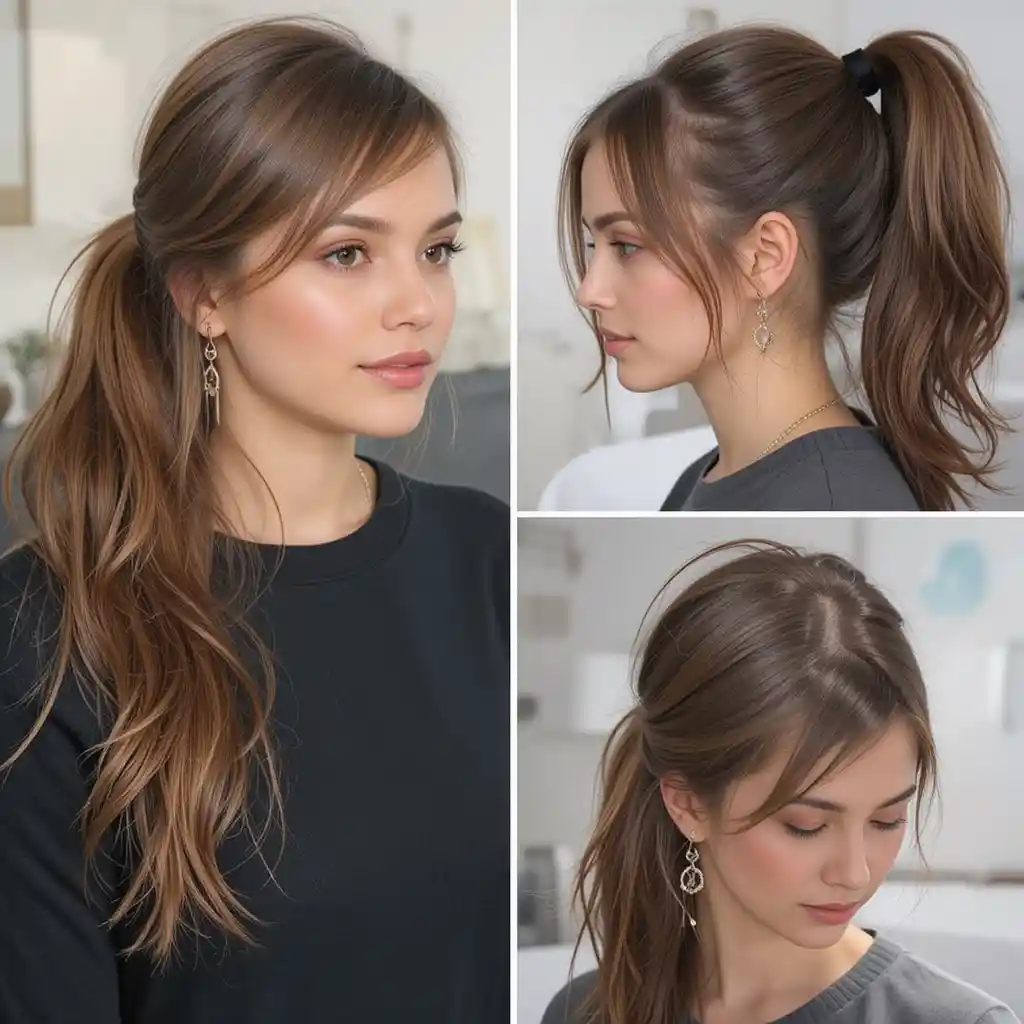 Side-Swept Ponytail