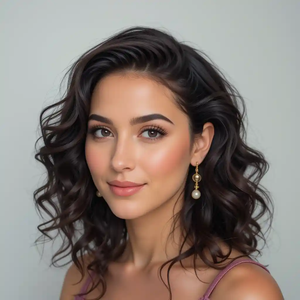 Sleek and Shiny Curls