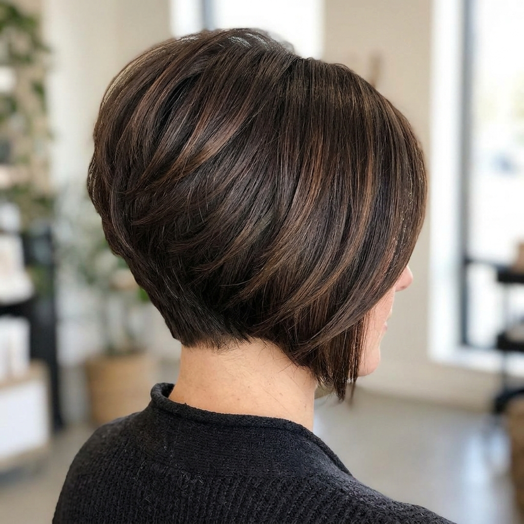Stacked Bob with Graduated Back